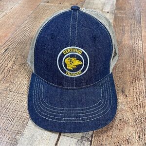 DC Buffalo Wild Wings BWW Trainer Denim Fitted Hook and Loop Baseball Cap Hat